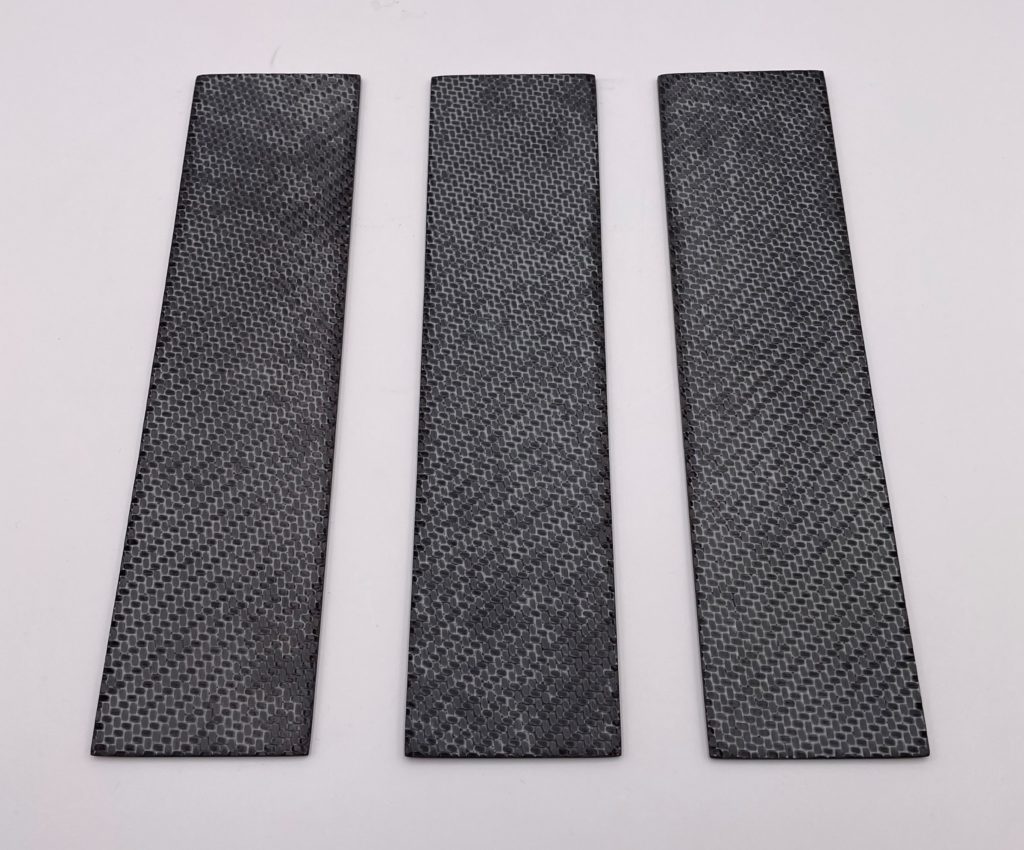 Flame Retardant Carbon Fiber - 60-second burn test samples