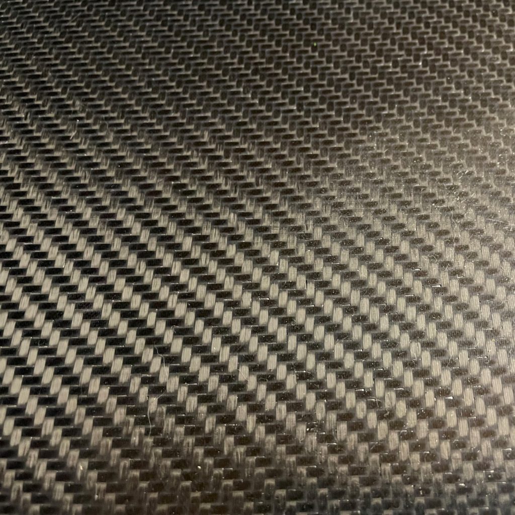 Finished twill weave carbon fiber panel